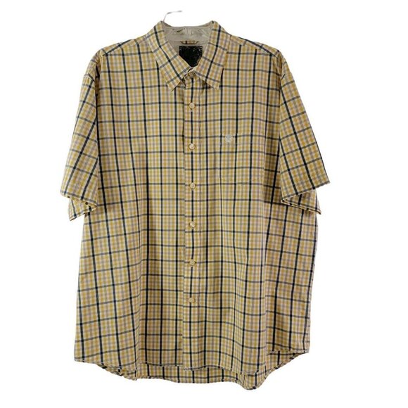 Timberland Men's Plaid Button Down Short Sleeve Shirt - XL - Picture 8 of 11